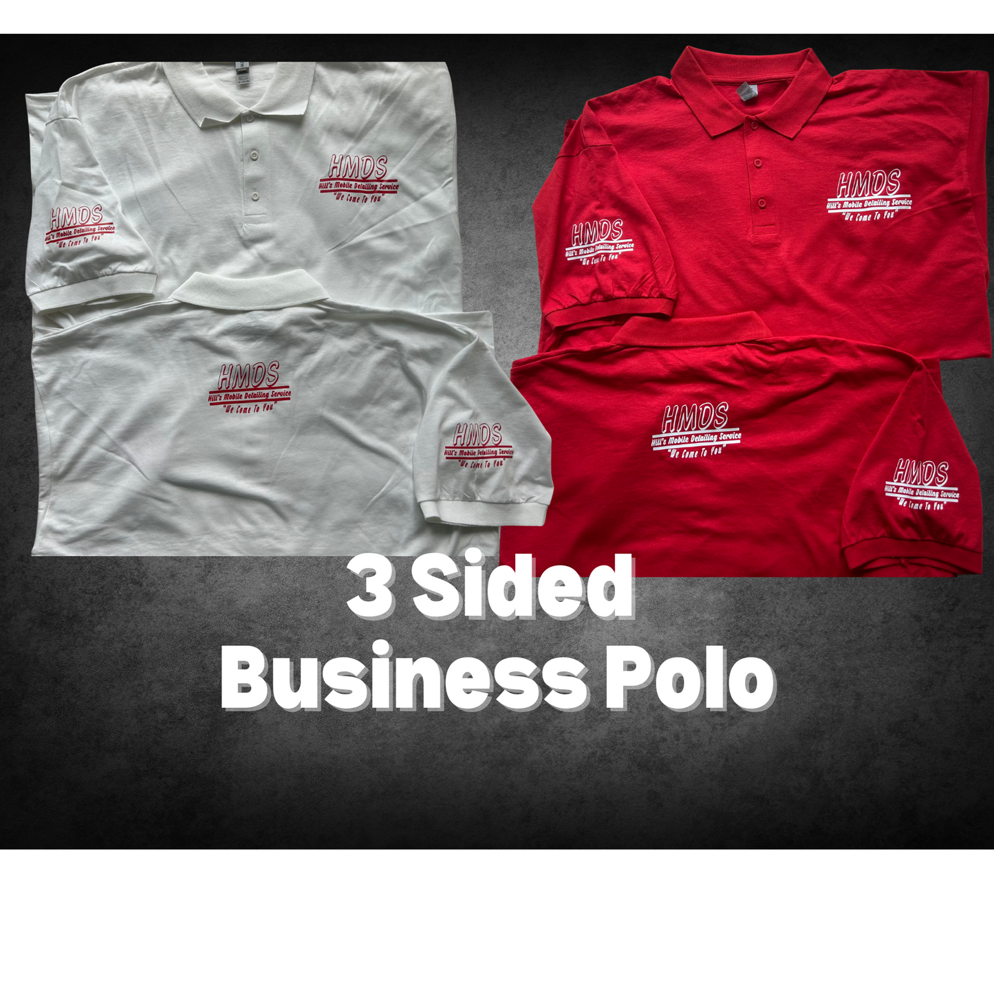 3 Sided Business Polo